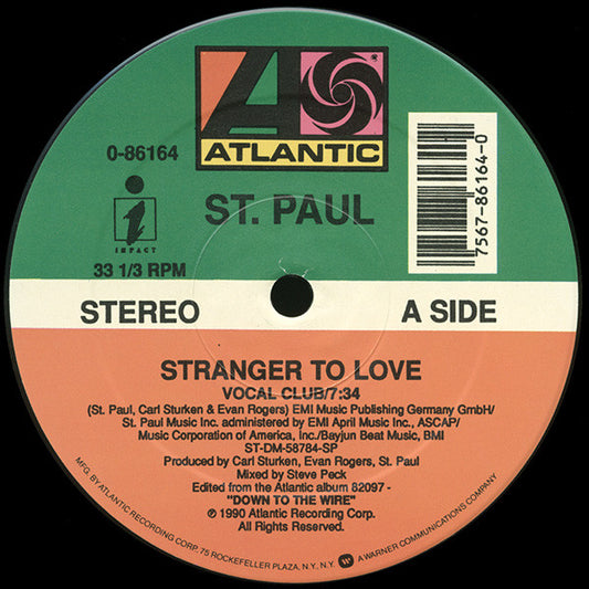 St. Paul : Stranger To Love (12")