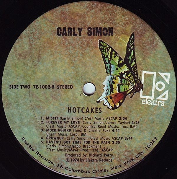 Carly Simon : Hotcakes (LP, Album, Pit)