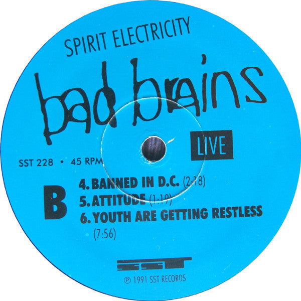 Bad Brains : Spirit Electricity (Live) (10", MiniAlbum)