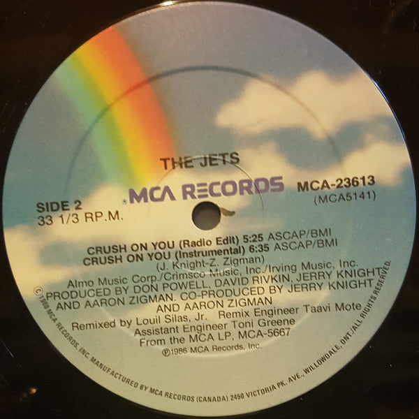 The Jets : Crush On You (12", Single)