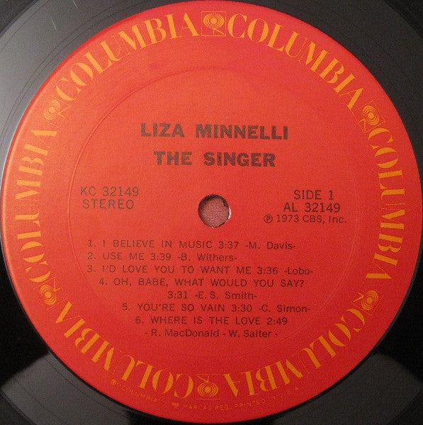 Liza Minnelli : The Singer (LP, Album)