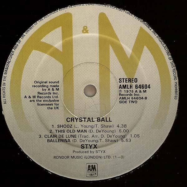 Styx : Crystal Ball (LP, Album)