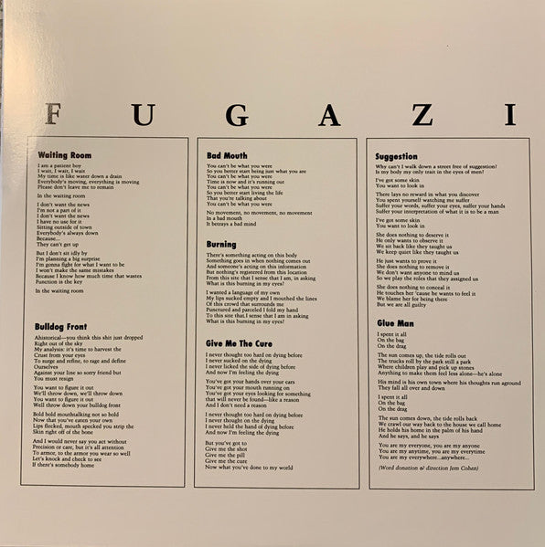 Fugazi : Fugazi (12", EP, RE, Red)