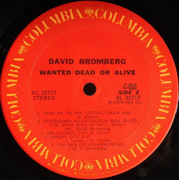 David Bromberg : Wanted Dead Or Alive (LP, Album)