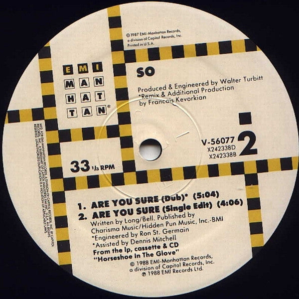 So (2) : Are You Sure (Dance Mix) (12")