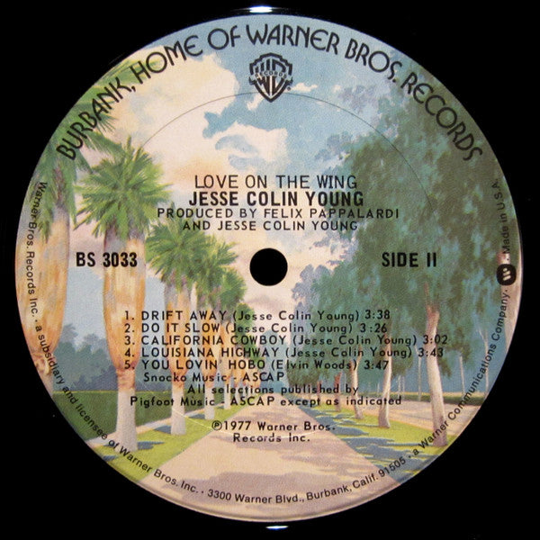 Jesse Colin Young : Love On The Wing (LP, Album, Pit)