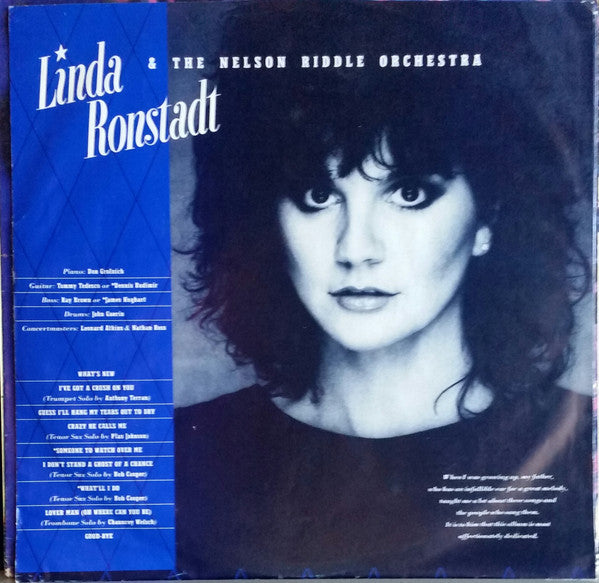 Linda Ronstadt & The Nelson Riddle Orchestra* : What's New (LP, Album, Club, Col)
