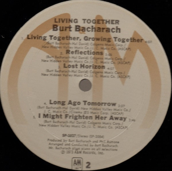Burt Bacharach : Living Together (LP)
