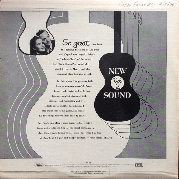 Les Paul & Mary Ford : Les Paul's New Sound Vol. 2 (LP, Mono, RE, Abr)