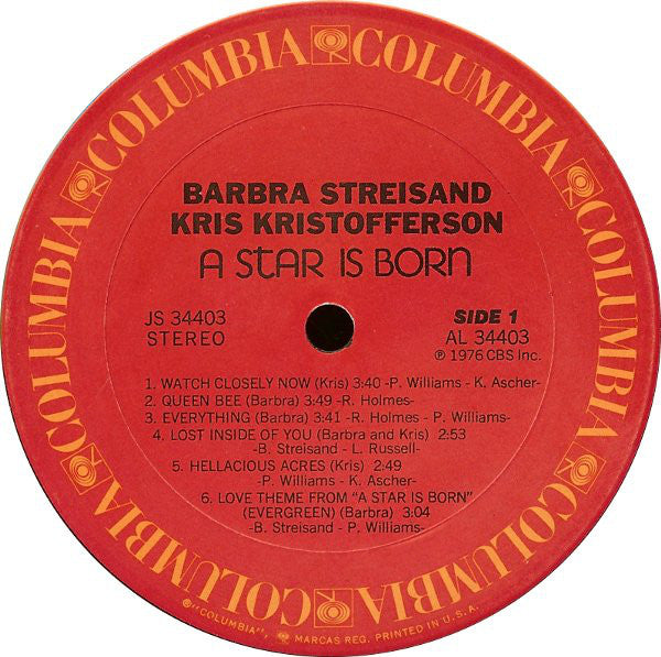 Streisand*, Kristofferson* : A Star Is Born (LP, Album, Pit)
