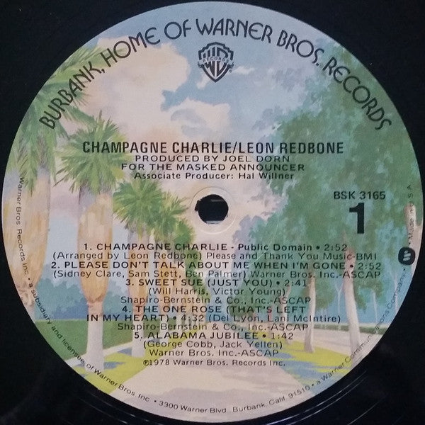 Leon Redbone : Champagne Charlie (LP, Album, Pal)