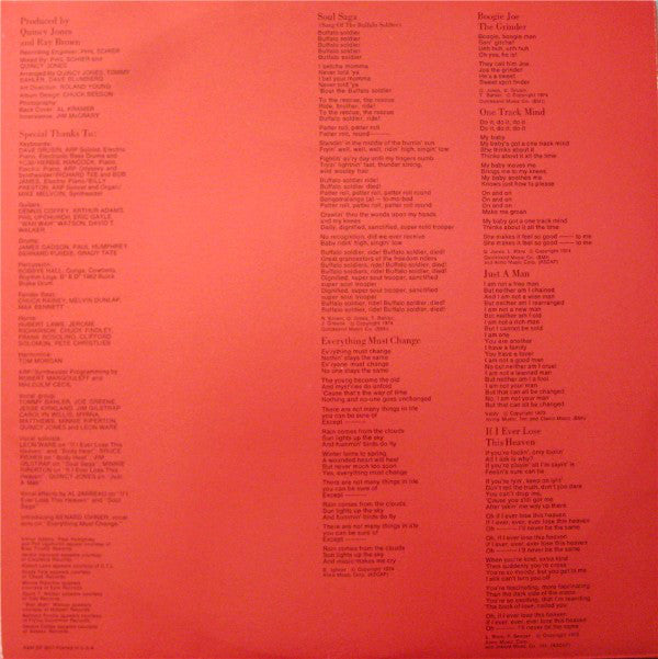 Quincy Jones : Body Heat (LP, Album, Ter)